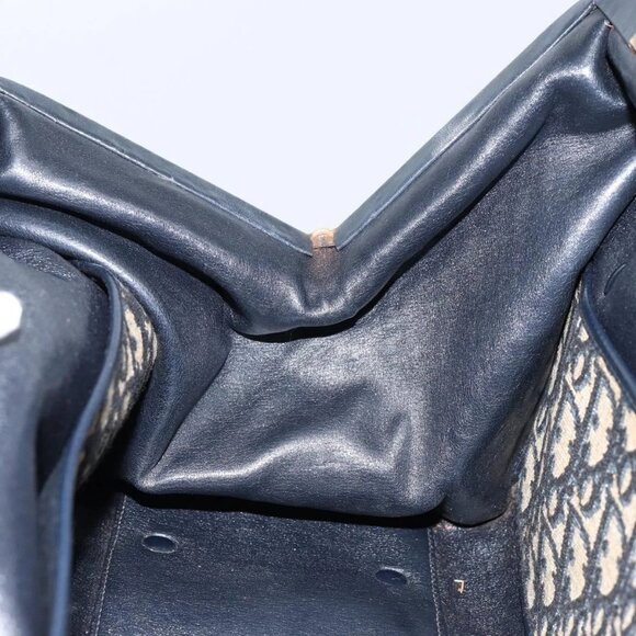 Christian Dior Trotter Canvas Hand Bag Navy Auth 147155 - Picture 12 of 16